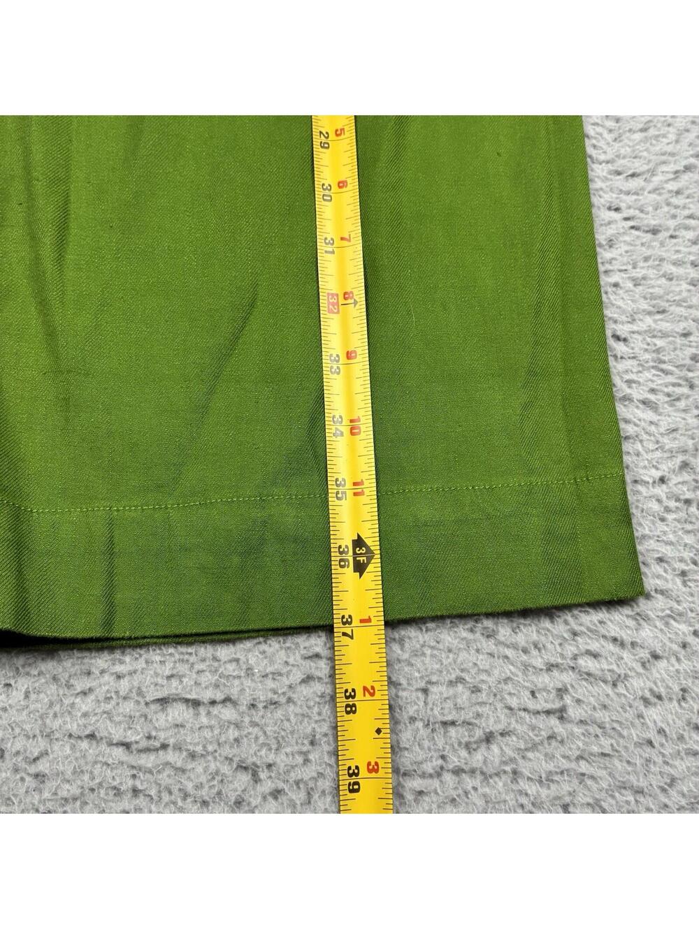 Maeve Anthropologie Colette Pants Womens 27 Green Linen Wide Leg High Rise - Picture 9 of 15